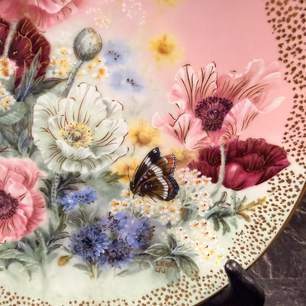 W.L. George “Poppy Pastorale” by Lena Liu Collector Plate